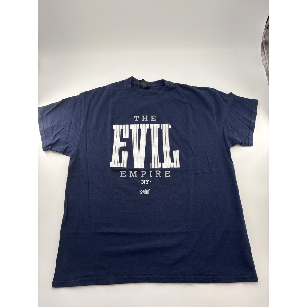 Smack Apparel The Evil Empire NY Navy Blue Graphic T-Shirt Mens XL Gildan Heavy